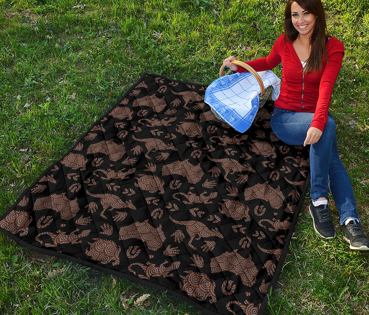 Aboriginal Australian Pattern Print Quilt