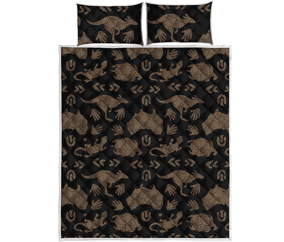 Aboriginal Australian Pattern Print Quilt Bed Set