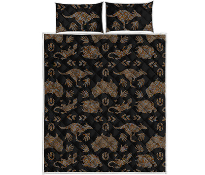 Aboriginal Australian Pattern Print Quilt Bed Set