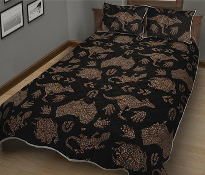 Aboriginal Australian Pattern Print Quilt Bed Set