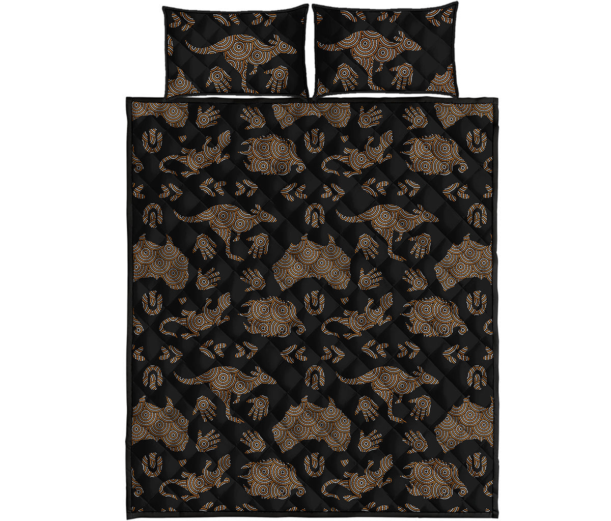 Aboriginal Australian Pattern Print Quilt Bed Set