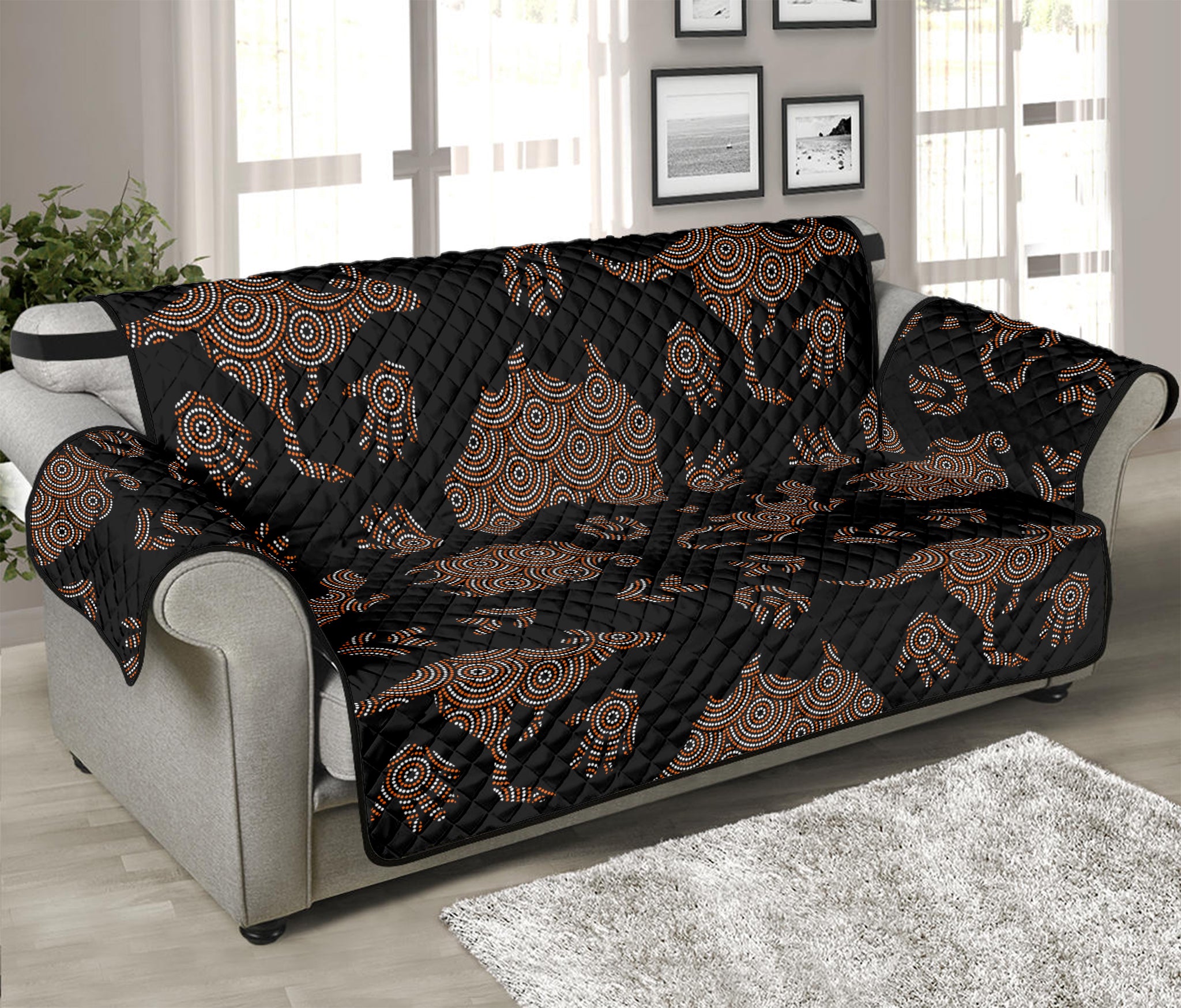 Aboriginal Australian Pattern Print Sofa Protector