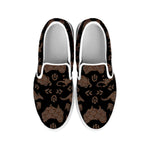 Aboriginal Australian Pattern Print White Slip On Shoes