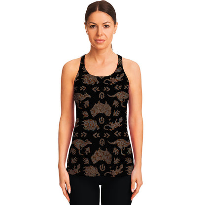 Aboriginal Australian Pattern Print Women's Racerback Tank Top