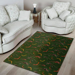 Aboriginal Boomerang And Kangaroo Print Area Rug