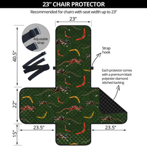 Aboriginal Boomerang And Kangaroo Print Armchair Protector