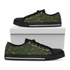 Aboriginal Boomerang And Kangaroo Print Black Low Top Shoes