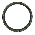 Aboriginal Boomerang And Kangaroo Print Car Steering Wheel Cover