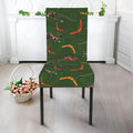 Aboriginal Boomerang And Kangaroo Print Dining Chair Slipcover