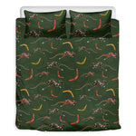 Aboriginal Boomerang And Kangaroo Print Duvet Cover Bedding Set