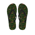Aboriginal Boomerang And Kangaroo Print Flip Flops