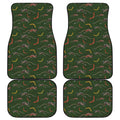 Aboriginal Boomerang And Kangaroo Print Front and Back Car Floor Mats