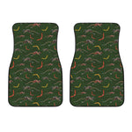 Aboriginal Boomerang And Kangaroo Print Front Car Floor Mats