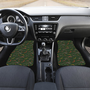 Aboriginal Boomerang And Kangaroo Print Front Car Floor Mats