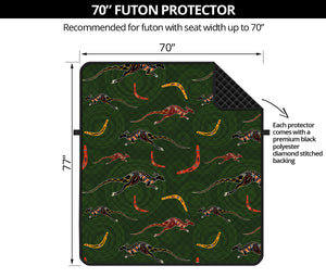 Aboriginal Boomerang And Kangaroo Print Futon Protector