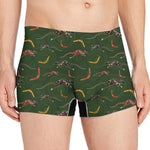 Aboriginal Boomerang And Kangaroo Print Men's Boxer Briefs