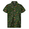 Aboriginal Boomerang And Kangaroo Print Men's Short Sleeve Shirt