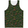 Aboriginal Boomerang And Kangaroo Print Men's Tank Top
