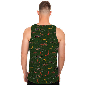 Aboriginal Boomerang And Kangaroo Print Men's Tank Top