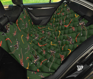 Aboriginal Boomerang And Kangaroo Print Pet Car Back Seat Cover