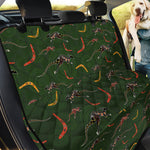 Aboriginal Boomerang And Kangaroo Print Pet Car Back Seat Cover