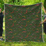 Aboriginal Boomerang And Kangaroo Print Quilt
