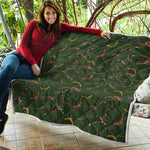 Aboriginal Boomerang And Kangaroo Print Quilt