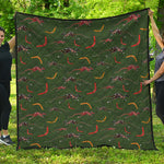 Aboriginal Boomerang And Kangaroo Print Quilt