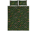 Aboriginal Boomerang And Kangaroo Print Quilt Bed Set