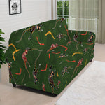 Aboriginal Boomerang And Kangaroo Print Sofa Cover