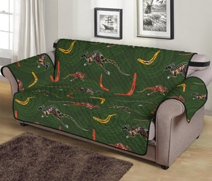 Aboriginal Boomerang And Kangaroo Print Sofa Protector