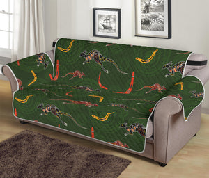 Aboriginal Boomerang And Kangaroo Print Sofa Protector