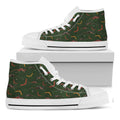 Aboriginal Boomerang And Kangaroo Print White High Top Sneakers