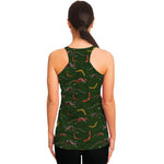 Aboriginal Boomerang And Kangaroo Print Women's Racerback Tank Top