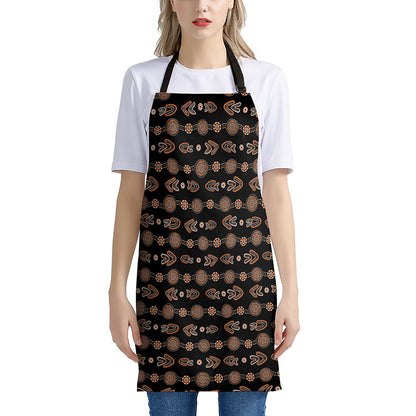 Aboriginal Boomerang Pattern Print Apron