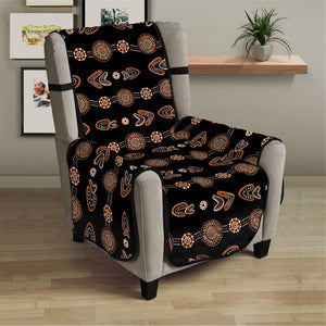 Aboriginal Boomerang Pattern Print Armchair Protector