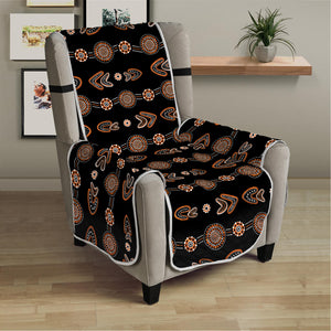 Aboriginal Boomerang Pattern Print Armchair Protector