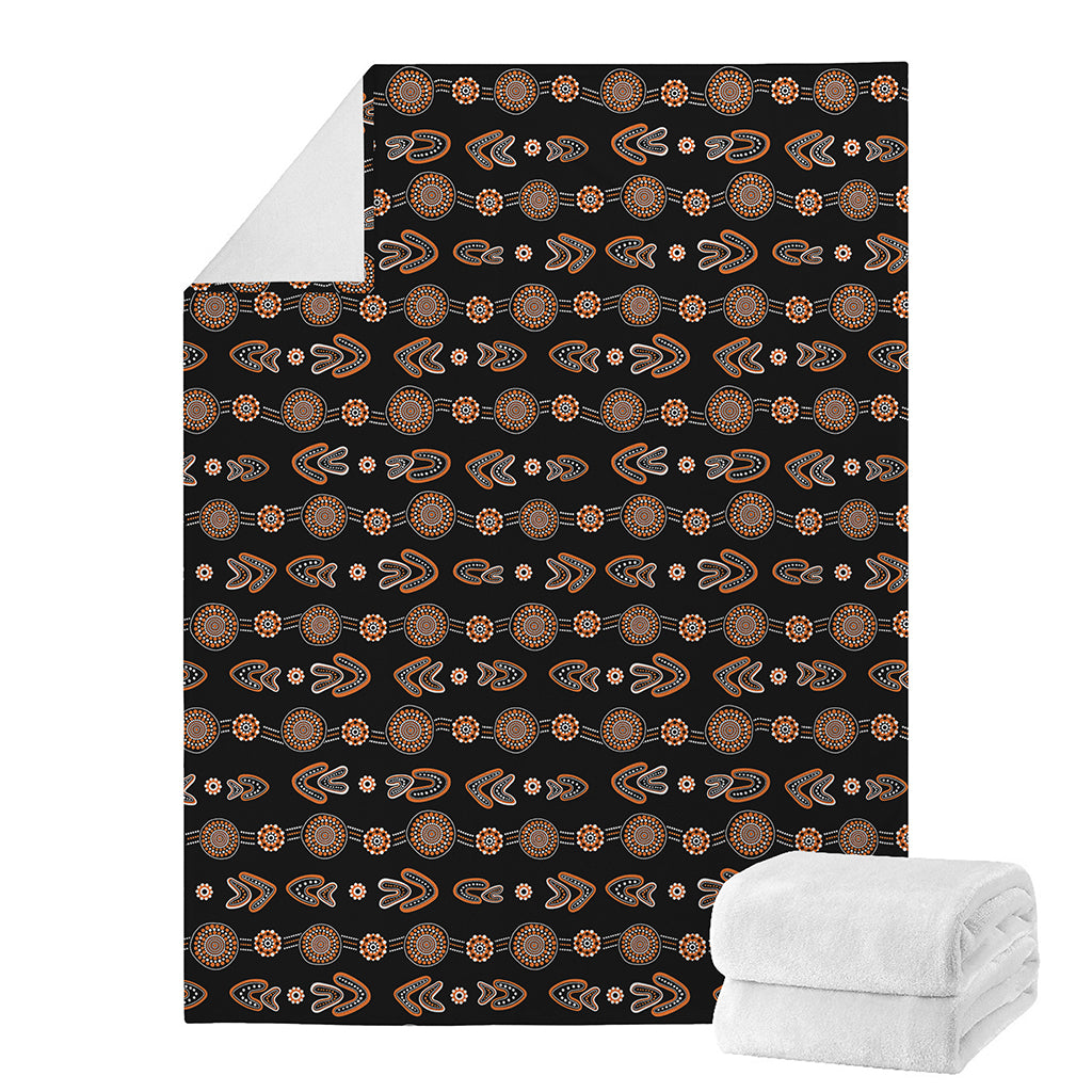 Aboriginal Boomerang Pattern Print Blanket