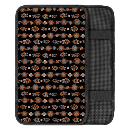 Aboriginal Boomerang Pattern Print Car Center Console Cover