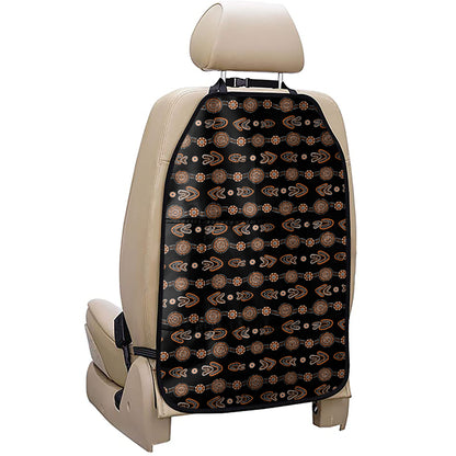 Aboriginal Boomerang Pattern Print Car Seat Organizers