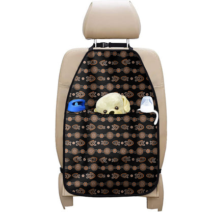 Aboriginal Boomerang Pattern Print Car Seat Organizers