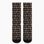 Aboriginal Boomerang Pattern Print Crew Socks