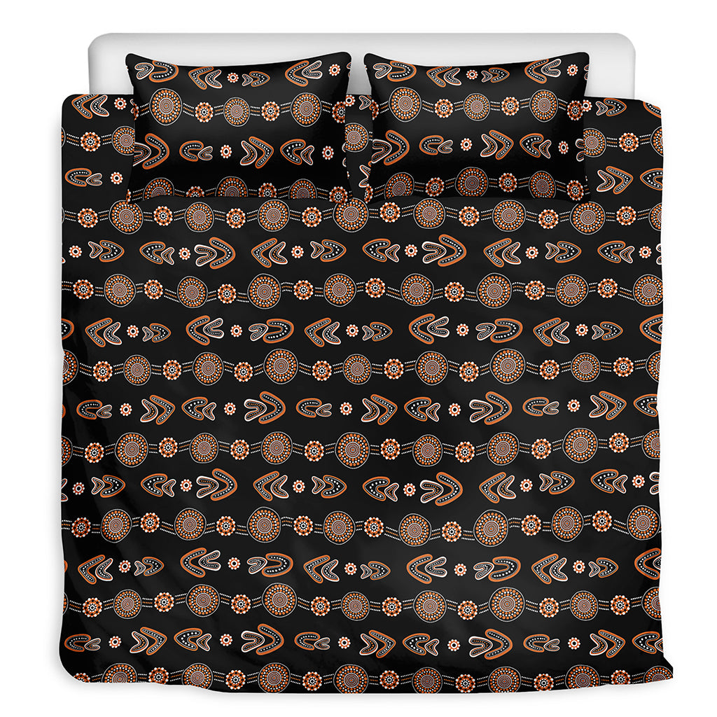 Aboriginal Boomerang Pattern Print Duvet Cover Bedding Set