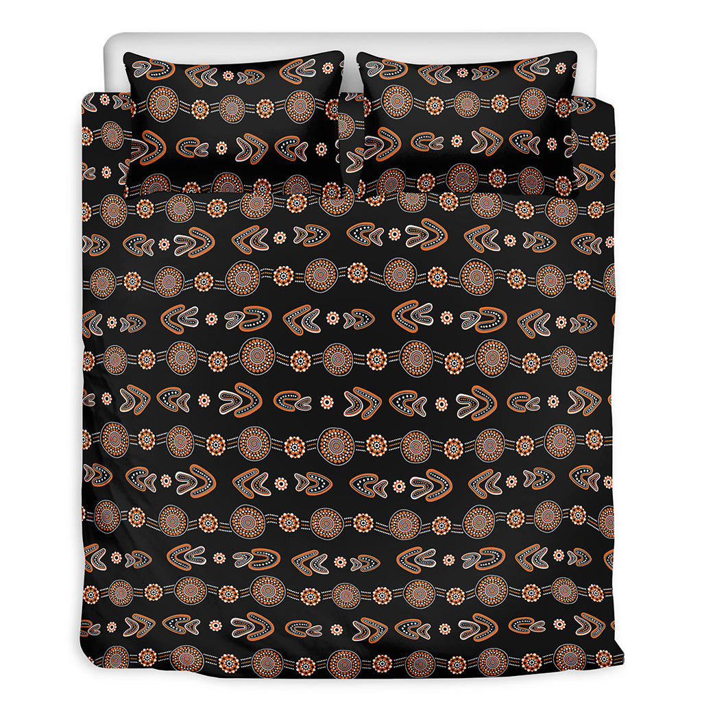Aboriginal Boomerang Pattern Print Duvet Cover Bedding Set