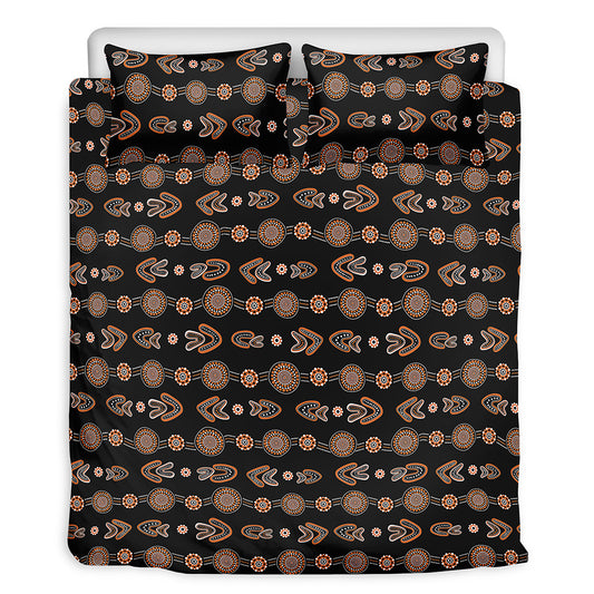 Aboriginal Boomerang Pattern Print Duvet Cover Bedding Set