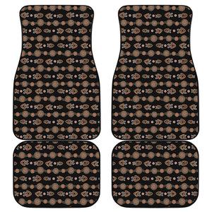 Aboriginal Boomerang Pattern Print Front and Back Car Floor Mats