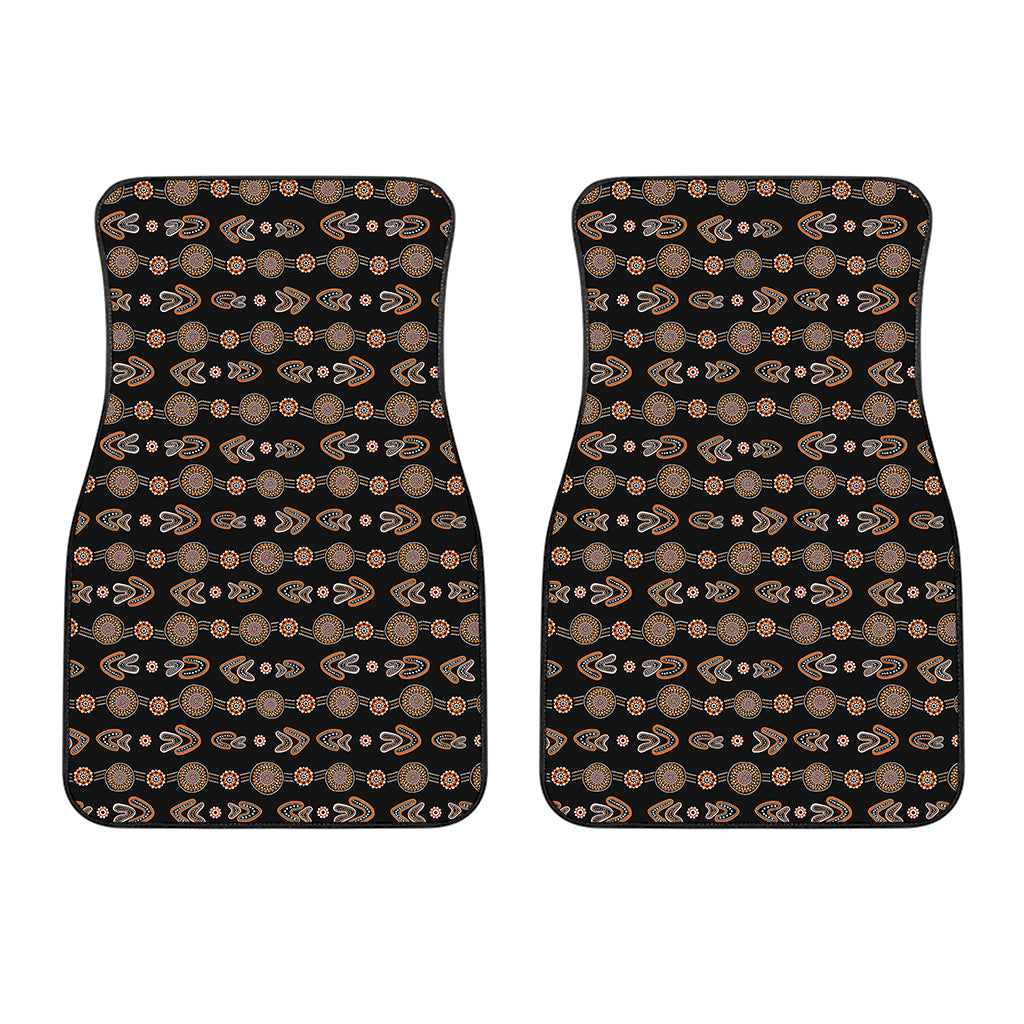 Aboriginal Boomerang Pattern Print Front Car Floor Mats