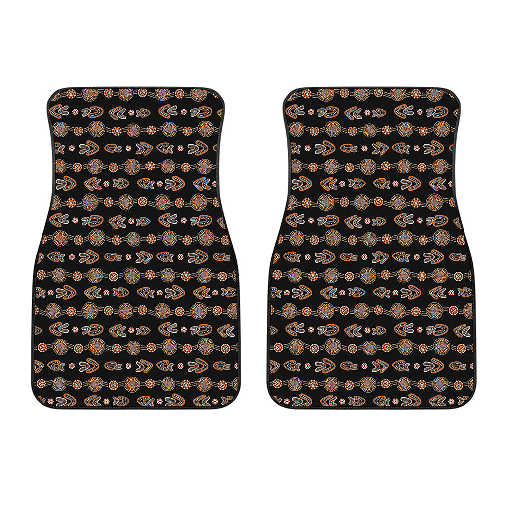 Aboriginal Boomerang Pattern Print Front Car Floor Mats