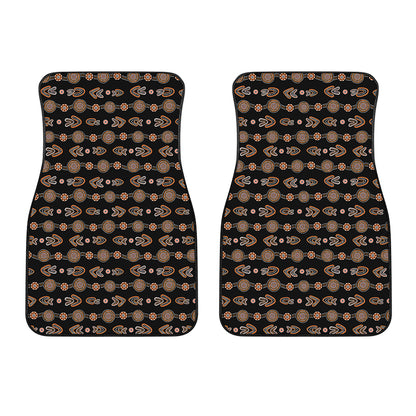 Aboriginal Boomerang Pattern Print Front Car Floor Mats