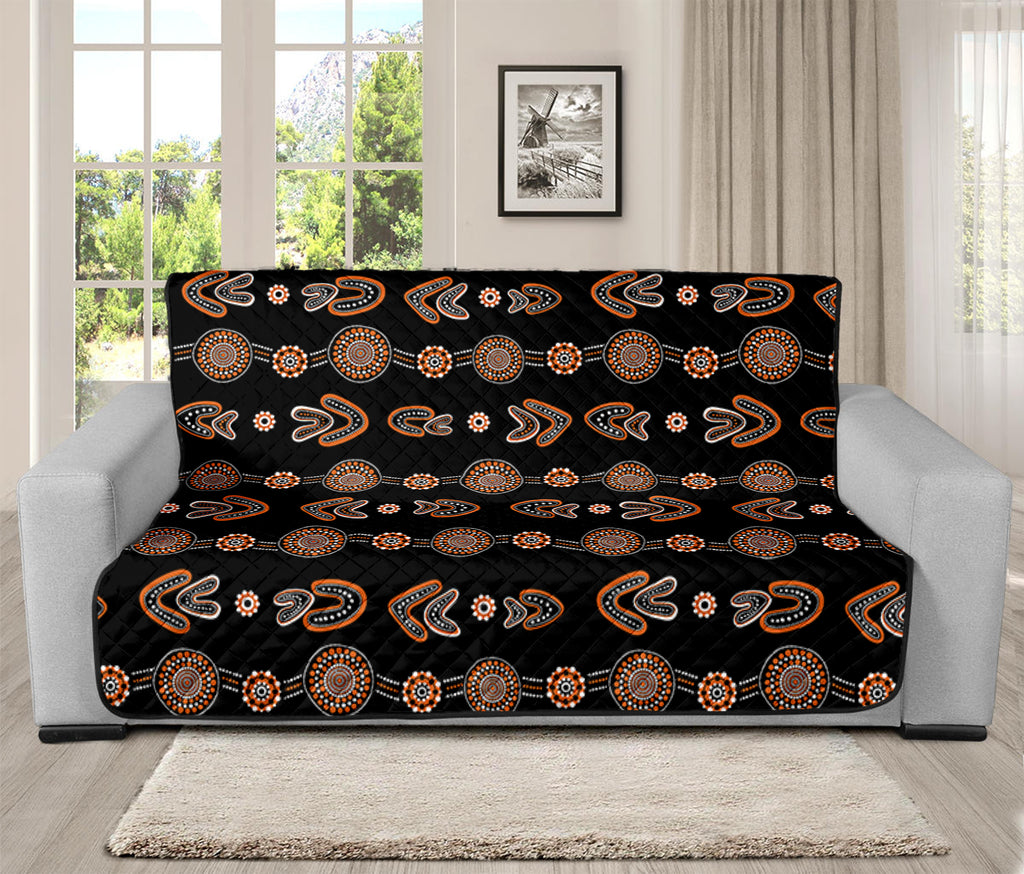 Aboriginal Boomerang Pattern Print Futon Protector